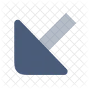 Big Down Left Arrow  Icon
