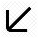Big Down Left Arrow  Icon