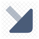 Big Down Right Arrow  Icon