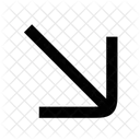 Big Down Right Arrow  Icon