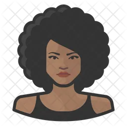 Big Hair Black Female  Icon