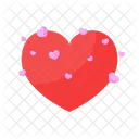 Big heartshape with small hearts  Icon