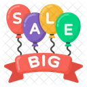 Sale Sign Big Sale Balloons Sale Banner Icon