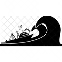 Big Wave Boat Dangerous Icon