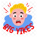 Big Yikes Cringe Typography Icon