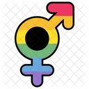 Bigender Pride Badge Pride Icône