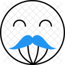 Bigode Emoji Emoticon Ícone