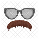 Bigode Bigode E Oculos Celebracao Ícone