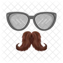 Bigode Bigode E Oculos Celebracao Ícone