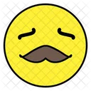 Emoji De Bigode Emoticon Emocao Ícone