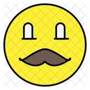 Emoji De Bigode Emoticon De Bigode Emocao Ícone