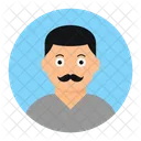 Homem bigode  Ícone