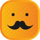 Bigote Cara Smiley Icono