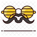 Bigote Bigote Gafas Icono