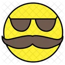 Emoji De Bigote Emoticon Sonriente Icon