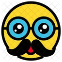 Feliz Bigote Sonrisa Icono