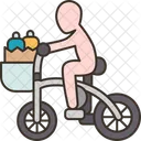 Bike Riding Shopping Icon