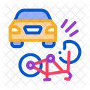 Bike Car Accident  Icon