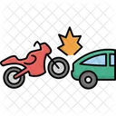 Bike Collision With Car Accident Bike Icon