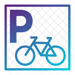 Bike Parking Icon Download In Gradient Style