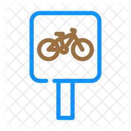 Bike Route Sign  Icon