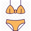 Bikini Beach Costume Bathers Thongs Icon