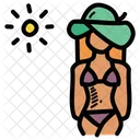 Bikini-Mädchen  Symbol