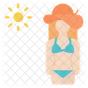 Bikini-Mädchen  Symbol