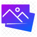 Glyphe Farbverlauf Symbol