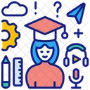 Bildung Abschluss Student Icon