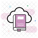 Digitale Bibliothek E Books Bildungs Cloud Symbol