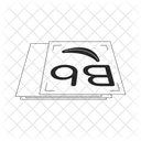 Bildung Karte Buchstabe B Symbol