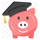 Bildungssparen Akademisches Sparen Sparschwein Symbol