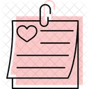 Amor Nota Mensagem Ícone