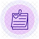 Nota De Amor Ícone