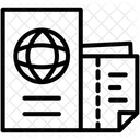 Bilhete De Passaporte Passaporte Bilhete Ícone