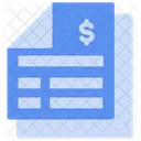 Bill Financial Report Invoice Icon