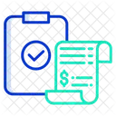 請求書のチェックマーク  アイコン