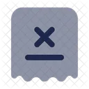 Rechnungskreuz Quittung E Commerce Symbol