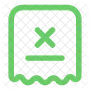Rechnungskreuz Quittung E Commerce Symbol