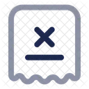 Rechnungskreuz Quittung E Commerce Symbol