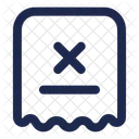 Rechnungskreuz Quittung E Commerce Symbol