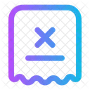 Rechnungskreuz Quittung E Commerce Symbol