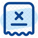 Rechnungskreuz Quittung E Commerce Symbol