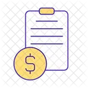 Bill for services and products  Icon