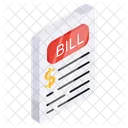 Bill Receipt Statement Icon