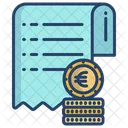 Bill Reciept Euro Icon