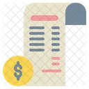 Receipt Bill Money Icon