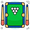 Snooker Juego De Billar Bolas Blancas Icono