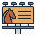 Billboard Horse Sign Icon